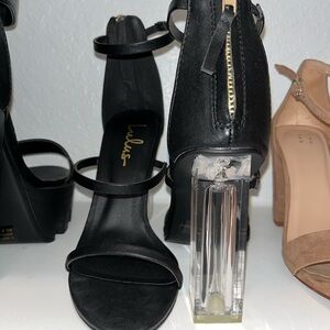Lulu's Transparent Block Heel